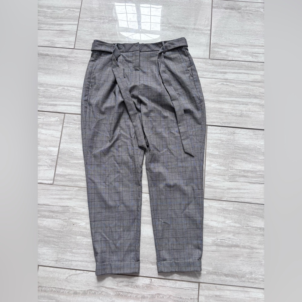 RW&CO. Gray Plaid Dress Pants